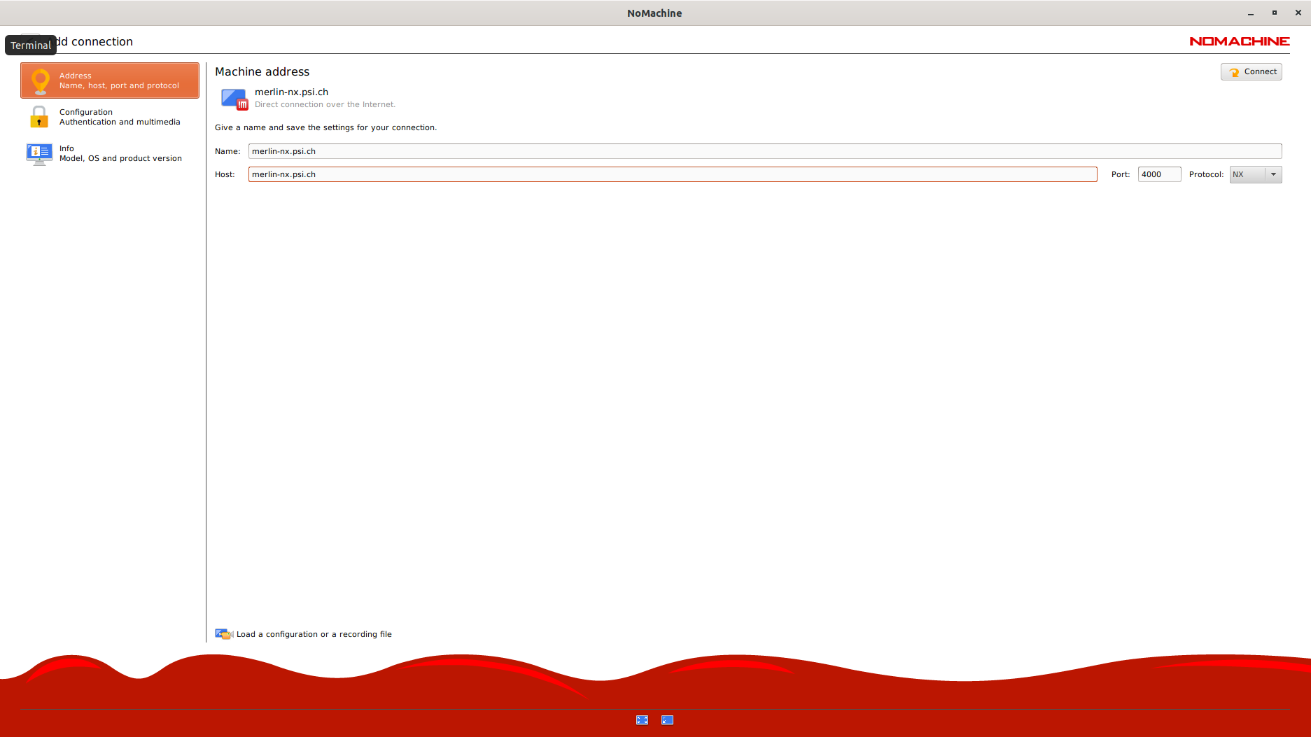 Create New NoMachine Connection