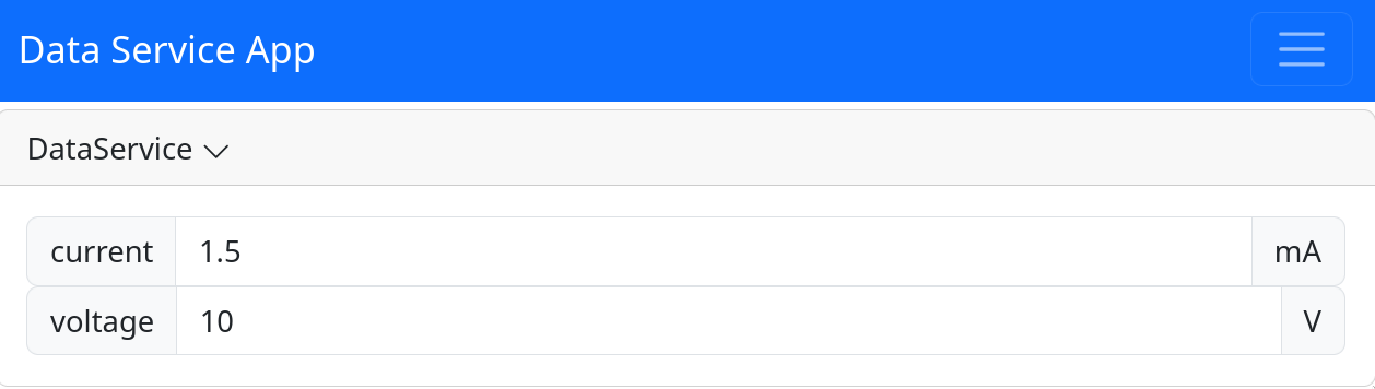 Web interface with rendered units