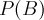 PofB P(B)