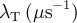 \lambda_{\mathrm{T}}\,(\mu\text{s}^{-1})