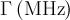 \Gamma\,(\mathrm{MHz})