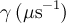 \gamma\,(\mu\text{s}^{-1})
