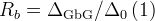 R_b = \Delta_{\mathrm{GbG}}/\Delta_0\,(\text{1})