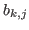 $\displaystyle b_{k,j}$