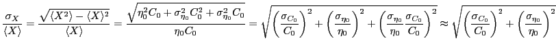$\displaystyle {\ensuremath{\displaystyle{\frac{{\ensuremath{\displaystyle{\sigm...
...yle{\sigma_{\eta_0}}}}}{{\ensuremath{\displaystyle{\eta_0}}}}}}}}\right)}}^2
}
$