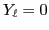 $ Y_\ell=0$