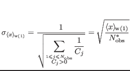 $\displaystyle \sigma_{\langle x \rangle_{\!\mathrm{w(1)}}} = {\ensuremath{\disp...
..._{\!\mathrm{w(1)}}}}}}{{\ensuremath{\displaystyle{
N_{\mathrm{obs}}^*
}}}}}}}}
$
