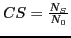 $CS=\frac{N_S}{N_0}$