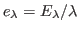 $ e_\lambda=E_\lambda/\lambda$