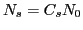 $N_s=C_s N_0$
