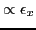 $ \propto\epsilon_x$