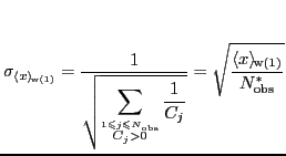 $\displaystyle \sigma_{\langle x \rangle_{\!\mathrm{w(1)}}} = {\ensuremath{\disp...
..._{\!\mathrm{w(1)}}}}}}{{\ensuremath{\displaystyle{
N_{\mathrm{obs}}^*
}}}}}}}}
$