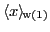 $ {\langle x \rangle_{\!\mathrm{w(1)}}}$