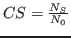 $CS=\frac{N_S}{N_0}$