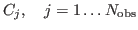 $ C_j,\quad j=1\ldots N_{\mathrm{obs}}$