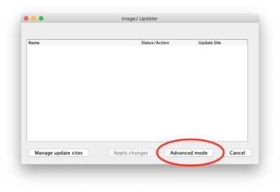 ImageJ Updater Advanced Mode